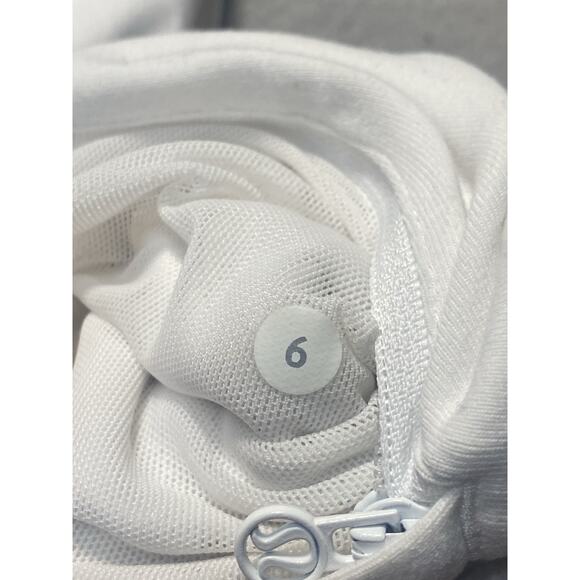 Lululemon Athletica Womens Stride II Hooded Jacket White Ribbed Trim Size 6 - Picture 3 of 8